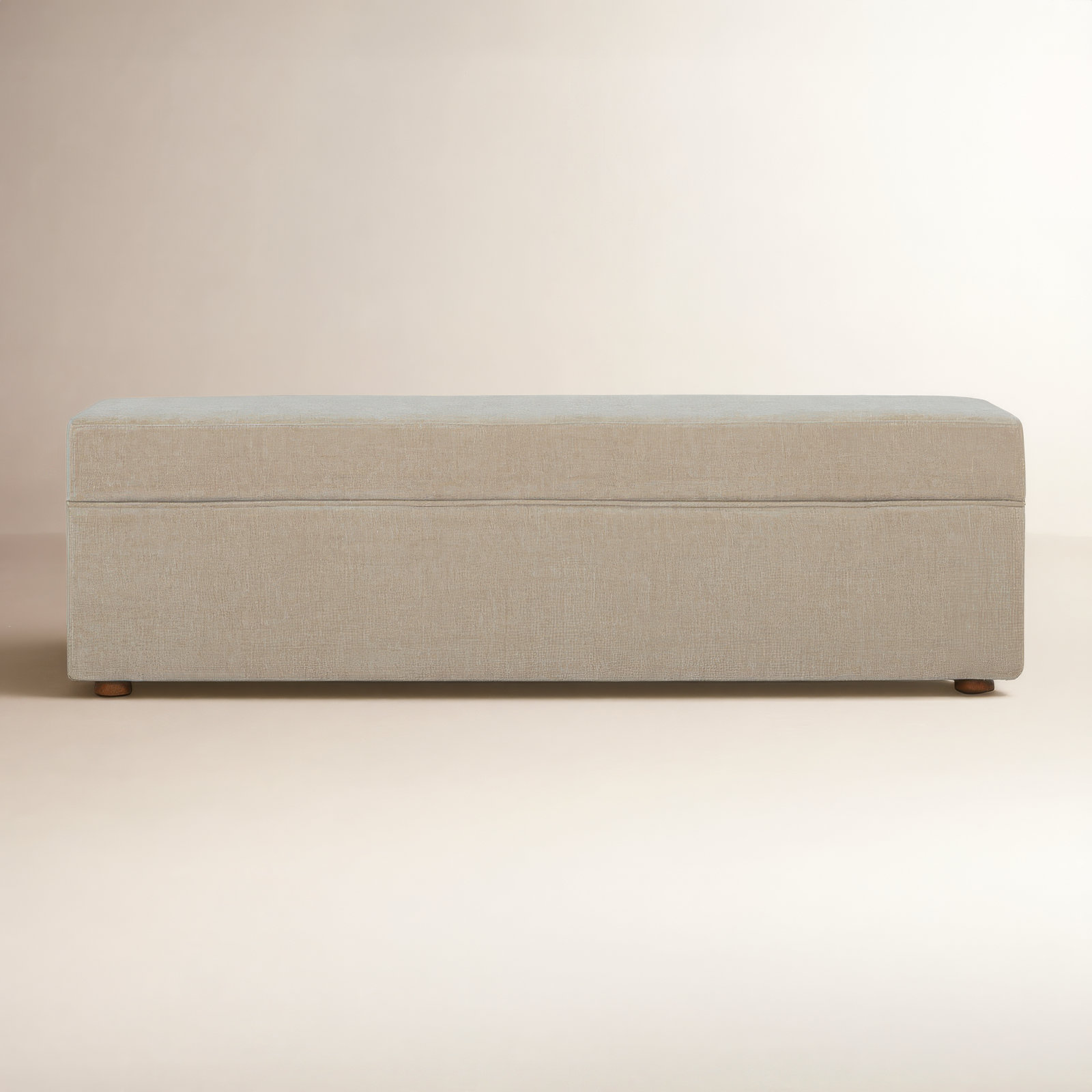 Mel Storage Bench, Honeycomb Taupe Chenille