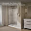 Echelon Sliding Shower Door, 71-3/4 In. H X 55-3/4 - 59-3/4 In. W, With 5/16 In. Thick Crystal Clear Glass-1433320349