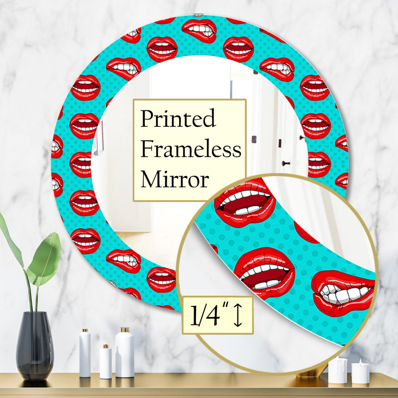 Miroir mural Hot Lips, H 31,5 po x l po