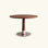 Table de salle à manger ronde en bois massif noyer