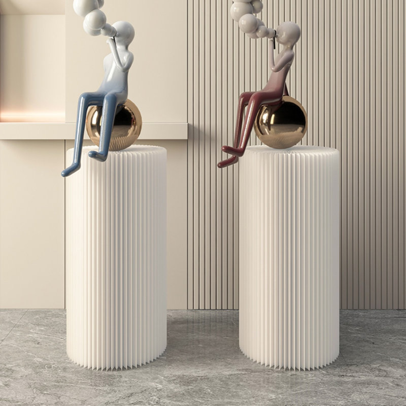 Présentoir pliable à piédestal, élévateur décoratif pliable