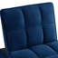 Canapé-lit simple multifonctionnel 4 en 1 avec poches de rangement, canapé-lit simple capitonné avec dossier réglable et coussins, méridienne convertible, bleu marine-1338841588