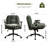 Premium Chenille Criss Cross Office Chair with Wide Seat & Flip-Up Armrests-1296509478