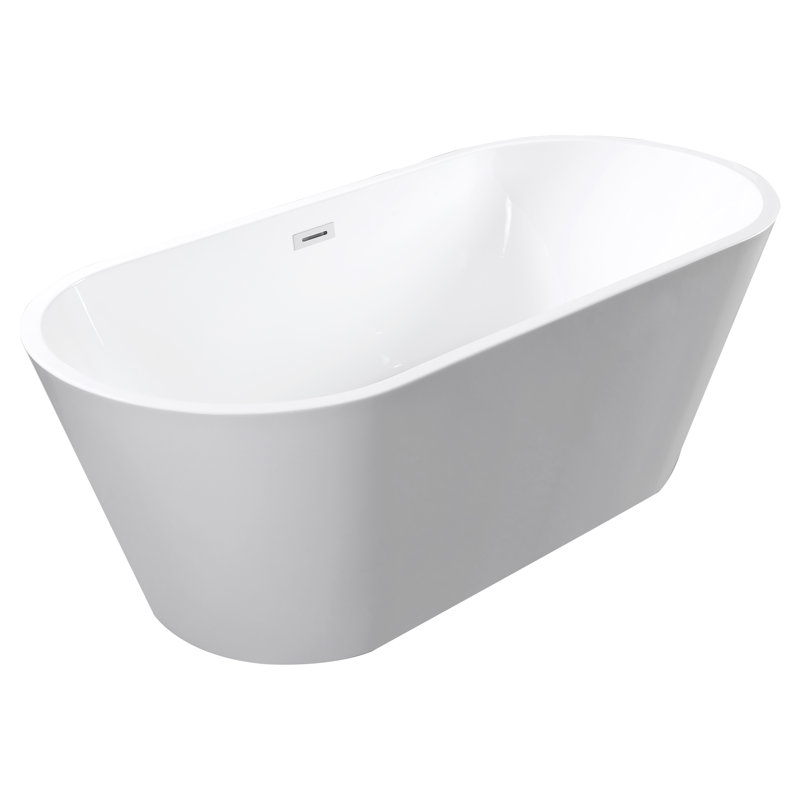 Aspen Casainc 67'' x 32'' Freestanding Soaking Acrylic Bathtub, White
