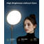 Anneau professionnel 12 po avec support, lampadaire réglable de 79 po avec télécommande et support pour téléphone, 144 perles DEL, puissance de 26 W, gradation continue et température de couleur pour diffusion en direct / photographie / tiktok