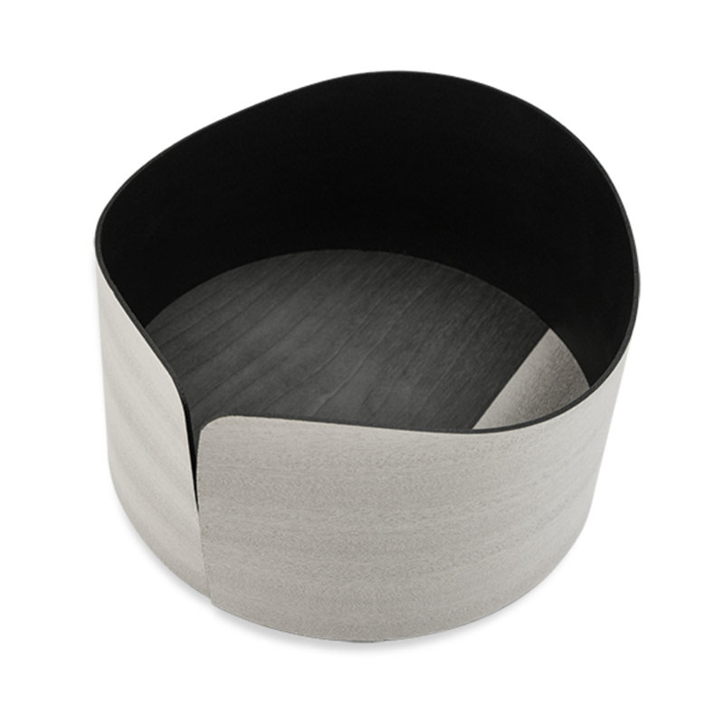 LIGNIS® Nelumbo Wood Fruit Bowl, White/Grey