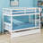 Rubber Wood Bunkbed With Trundle And Ladder,Convertible Into Two Beds-1911151980