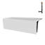 Baignoire en alcôve droite en acrylique blanc brillant avec drain extérieur Streamline 60 po x 30 po Streamline-101699406