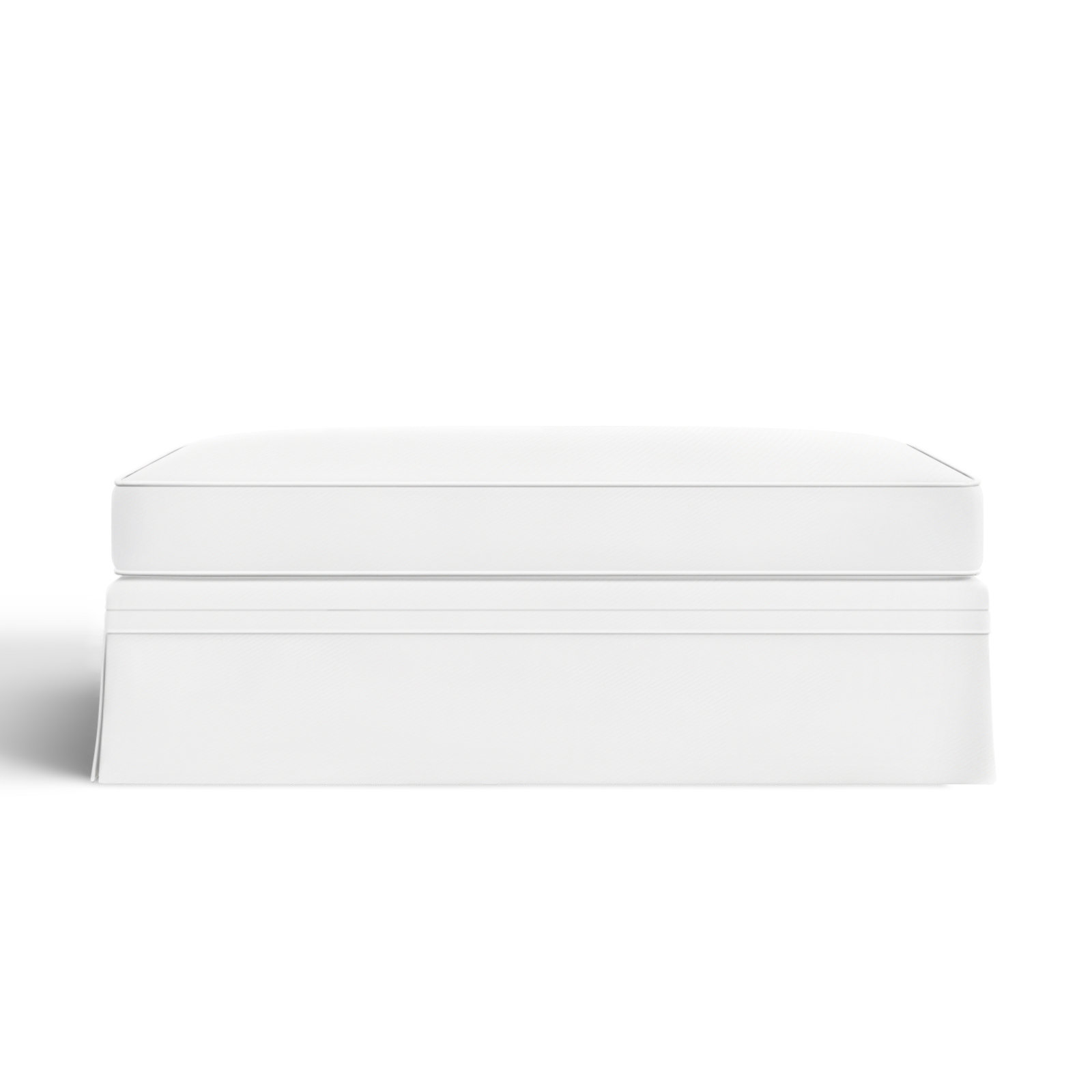 Shelby Upholstered Storage Ottoman, Classic Bleach White Twill