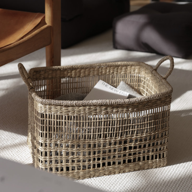 Salema Rectangular Seagrass Basket - Medium, 30 pt