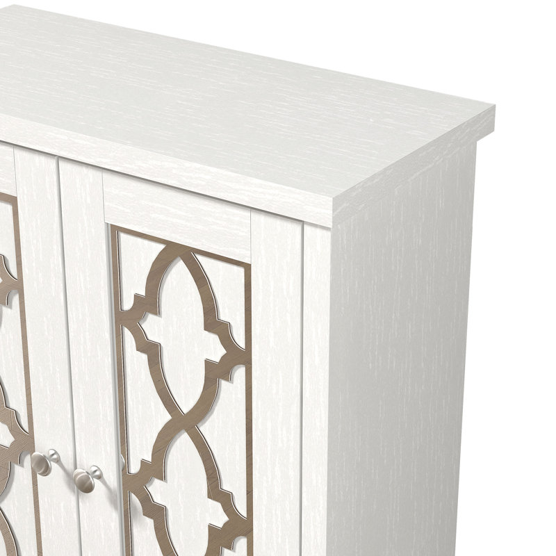 Armoire de salle de bain Chessani, Perle chêne blanc