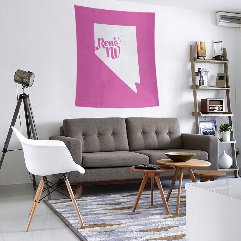 Tapisserie murale Reno Nevada, Rose, H 27,5 po x l 37,5 po