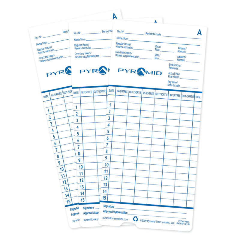 English/French Time Card