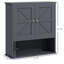 Armoire murale de salle de bain grise avec étagère ajustable et esthétique pour un rangement optimal