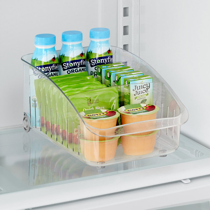 YouCopia RollOut Fridge Drawer, 8", Rolling Fridge Organizer with Adjustable Dividers
