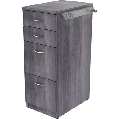 Lorell Relevance Series Charcoal Laminate Office Furniture Storage Cabinet - 4-Drawer - 15.5" X 23.6" X 40.4" - 4 X File Drawer(S), Box Drawer(S) - Ma by Lorell
