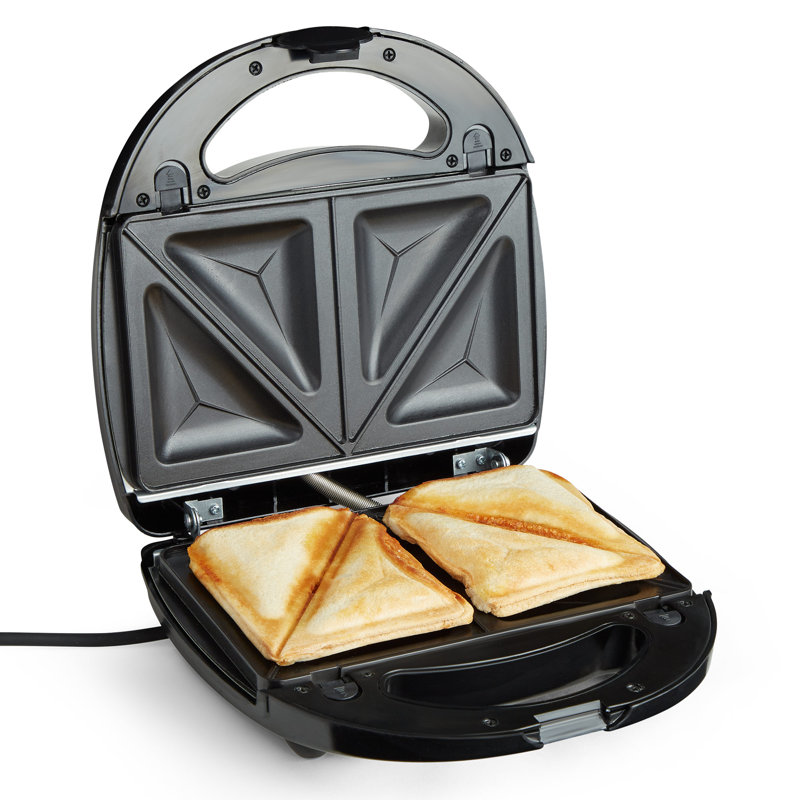 VonShef 10cm Non Stick Electric Grill Sandwich Maker with Lid