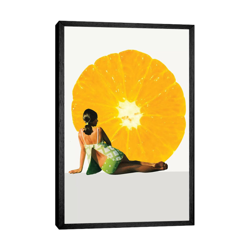 Sun Bathing 1 Piece Wall Art on Canvas, 66.04cm H x 45.72cm W x 3.81cm D, Black Framed