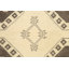 Tapis beige noué à la main de conception unique 5 pi 10 po x 8 pi 8 po