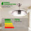 Ventilateur de plafond 47 pouces invisibles 3 lumières à pales rétractables télécommandées Fandelier pour salon, salle à manger, ventilateur réversible, lumières intérieures
