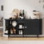 Buffet de 63 po avec grand tiroir, buffet avec porte coulissante Tambour et tablette réglable-603300520