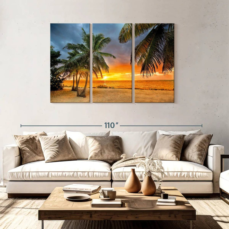 Coucher de soleil Key Key Tropical Gillard, H 48 po x l 74 po