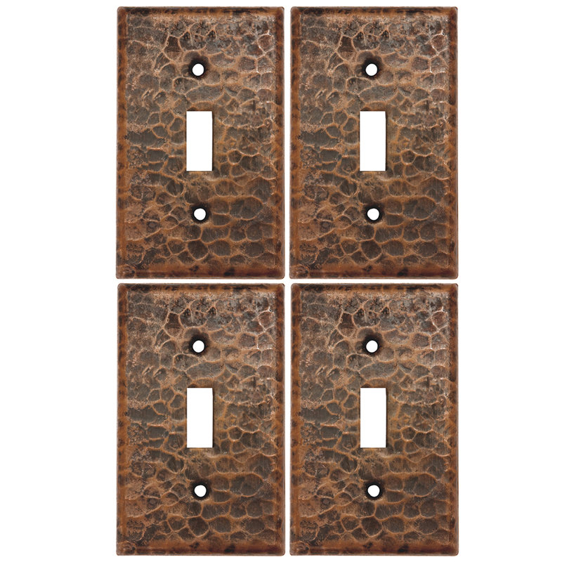 Copper Switchplate Single Toggle Switch Cover - Quantity 4