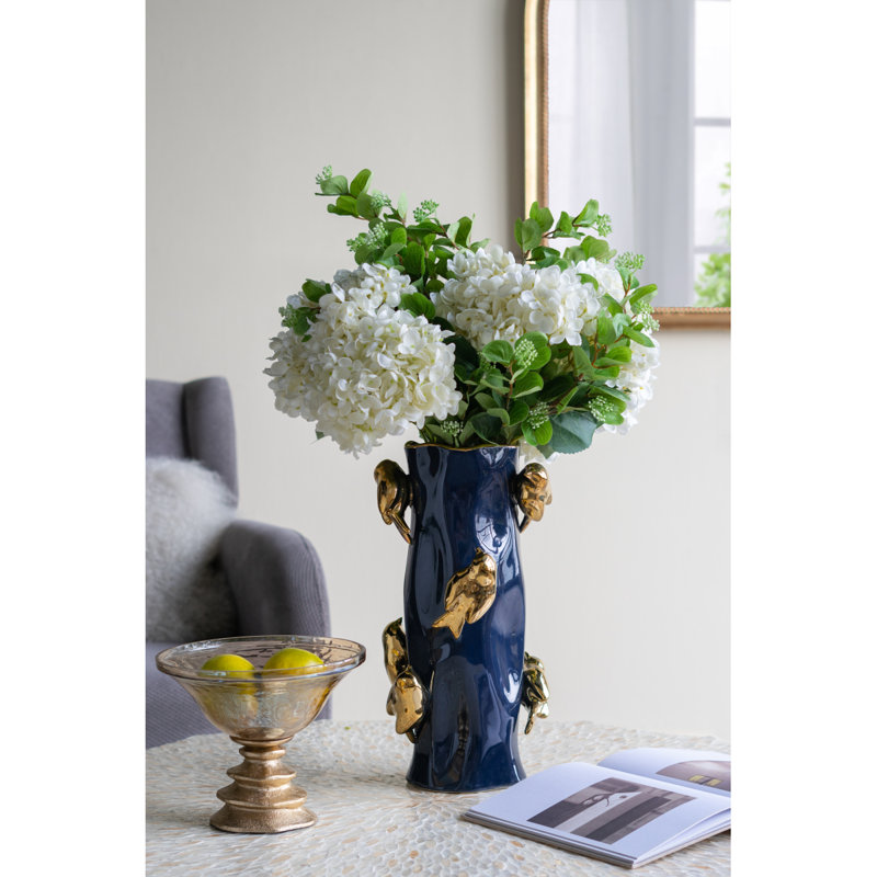 Vase en céramique 8X8x15.5 ", H 15,57 po x l 8,07 po x P 8,07 po