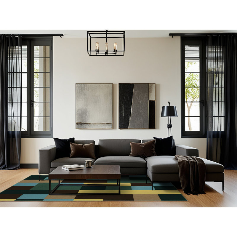 Cubic Pastures Rug, Round 3'