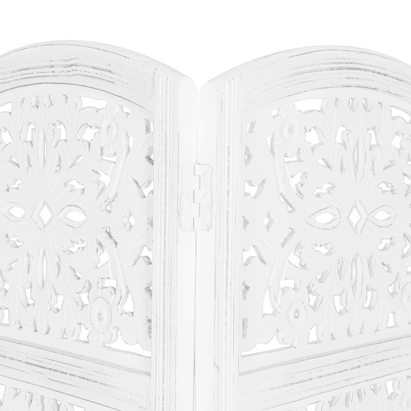 Bnyt 200cm W x 180cm H 4 - Panel Folding Room Divider, White