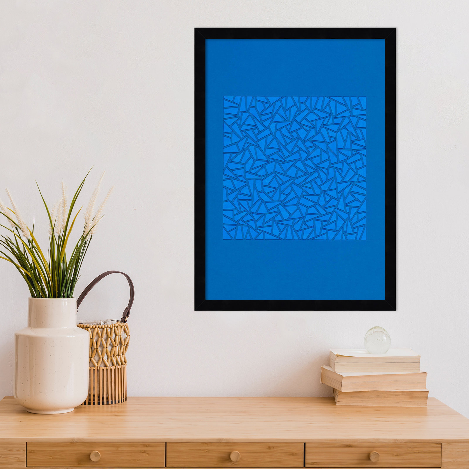Cadenza "Blue World" Print by Alex Dunn, Black, 21" H x 15" W