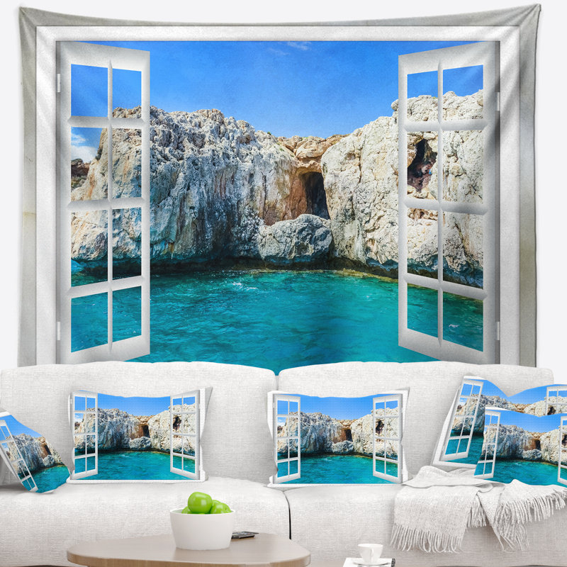 Tapisserie sur la mer ouverte, H 78 po x l 92 po