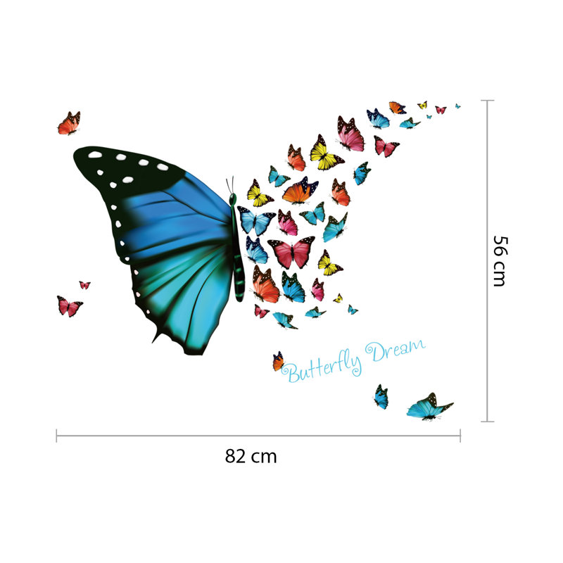 Décalcomanie murale rêve de papillon