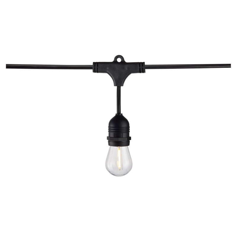 24Ft - LED String Light - Includes 12-S14 Bulbs - 2000K - 120 Volts