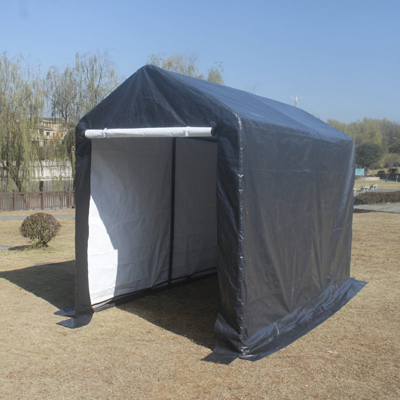 Remise de rangement portative en métal, H 99,96 po x l 144 po x P 74,40 po