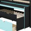 Lit mezzanine avec bureau coulissant, lit gigogne, tiroirs de rangement et marches Gaming & Workstation-1949247309