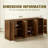 67-Inch Modern Wavy Sideboard, Curved Contour Design Storage Cabinet, 6-Door Cabinet With Storage Function，67.0"L X 15.7"W X 27.7"H-38346268