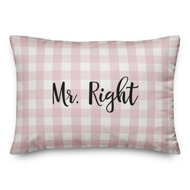  Coussin Mr. Right, Noir / Rose