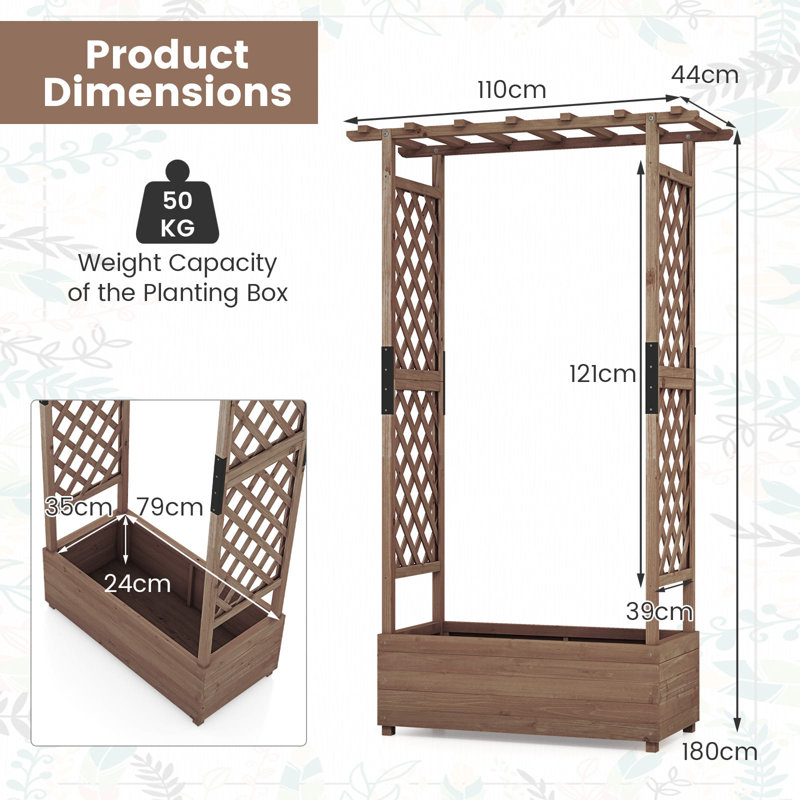 Wood Vertical Garden, Brown