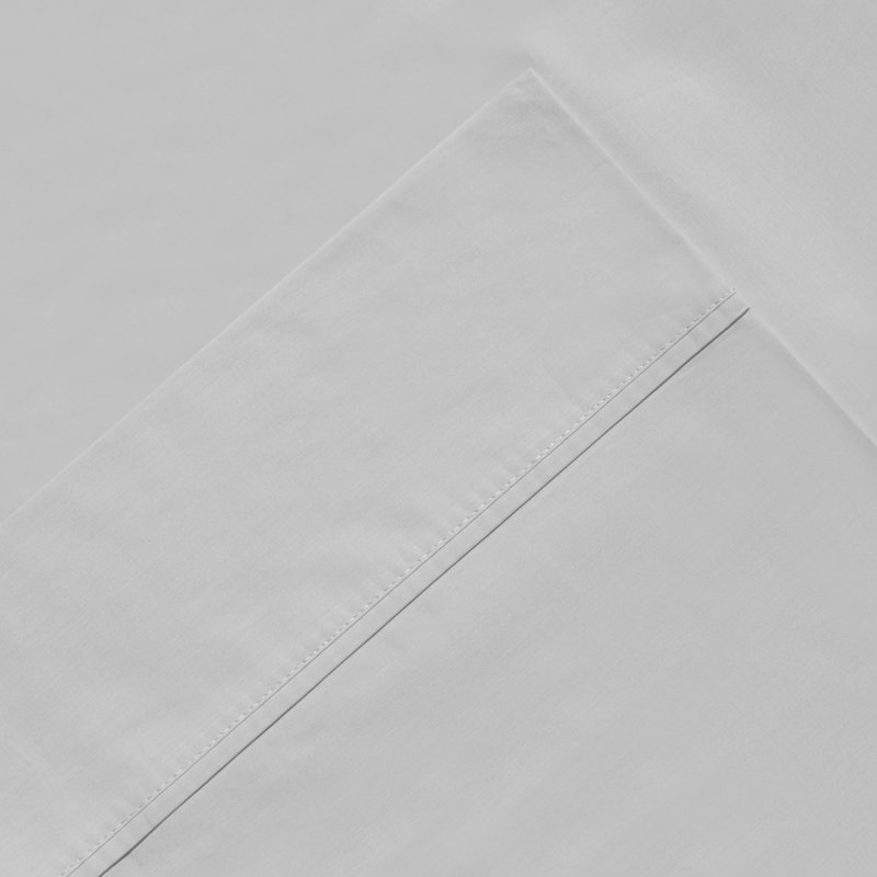 Pointehaven 200TC Percale 100% Cotton Deep Pocket Sheet Set, King Sheet Set, White