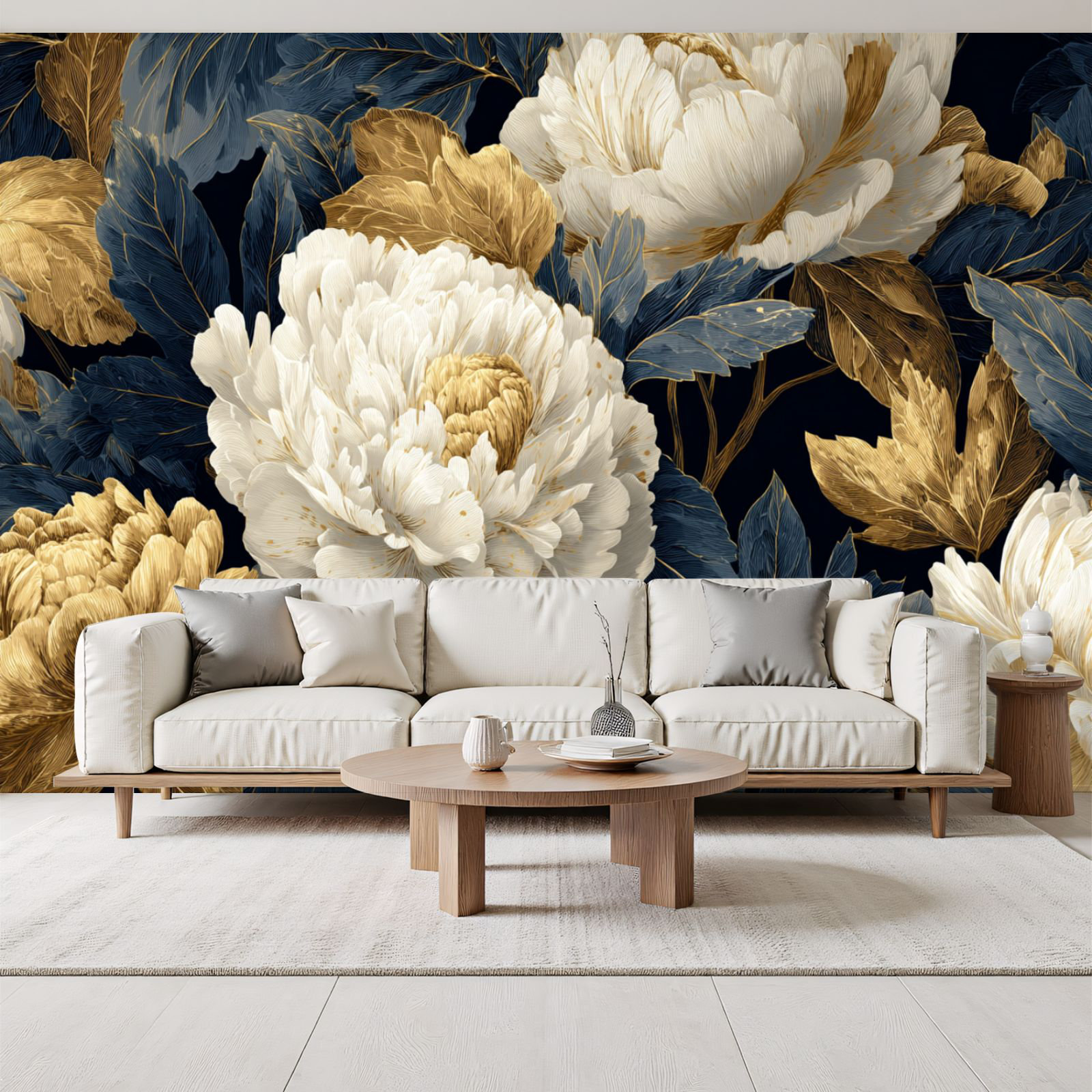 Red Barrel Studio Floral Peel and Stick Wallpaper Elegant Peony Garden ...