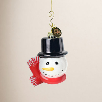 Top Hat Frosty Glass Shaped Ornament