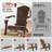 Adirondack Chair, Outdoor Oversized 350Lbs Patio Chair with Cup Holder, All-Season Weatherproof and Fade-Resistant Outdoors Seating,Brown-1080730731-1096310035