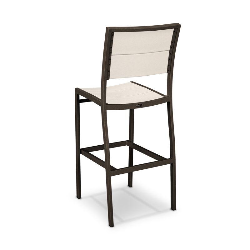 Chaise d'appoint de bar POLYWOOD Surf City, Argent texturé / Château de sable