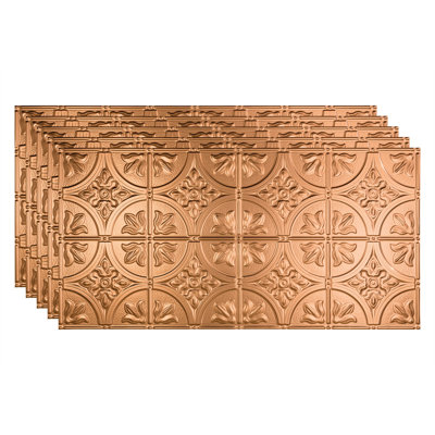24.38'' L x 48.38'' W Embossed Vinyl Glue Up Ceiling Tile