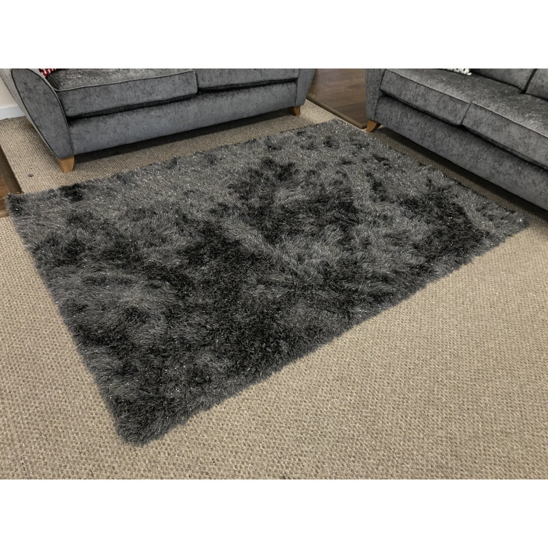 Potts Solid Colour Shag Area Rug, Rectangle 120 x 170cm