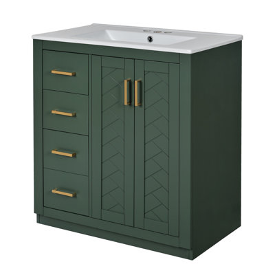 Meuble-lavabo 30 po avec lavabo en céramique
