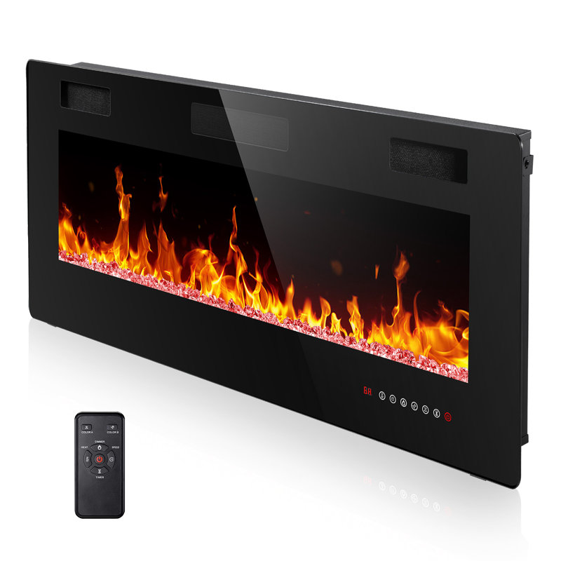 Foyer électrique avec télécommande, H 18,10 po x l 42,10 po x P 3,80 po