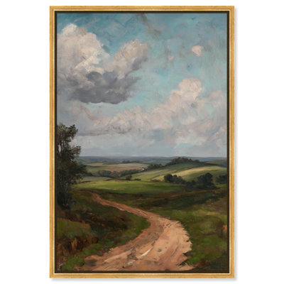 English Countryside Canvas Retro Landscape by Art Remedy