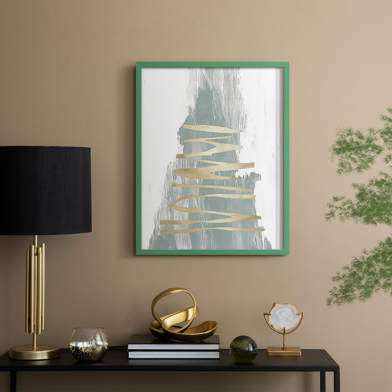 «Christmas Holiday», art encadré DCC-XXII, bois massif, H 21 po x l 17 po, Vert